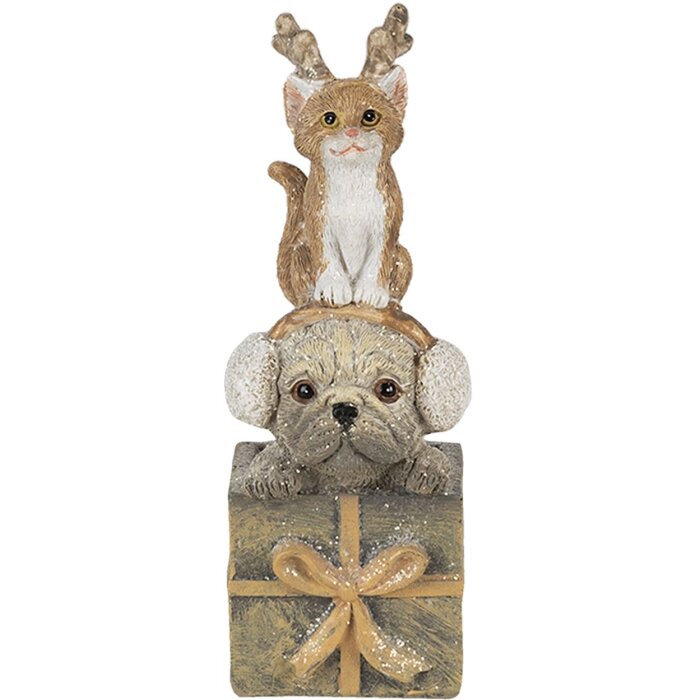 Decorazione Cane e gatto multicolore 5x5x13 cm 6PR4642