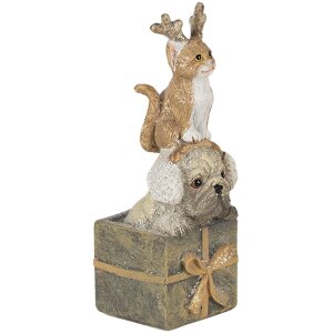 Decorazione Cane e gatto multicolore 5x5x13 cm 6PR4642