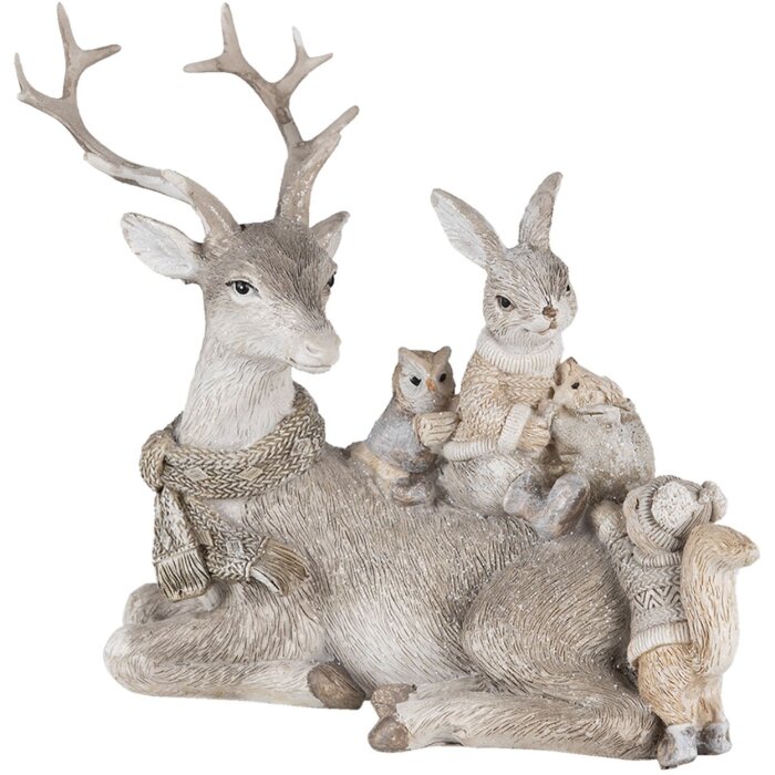 Decorazione Animali grigio 20x10x16 cm 6PR4651