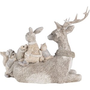 Decorazione Animali grigio 20x10x16 cm 6PR4651
