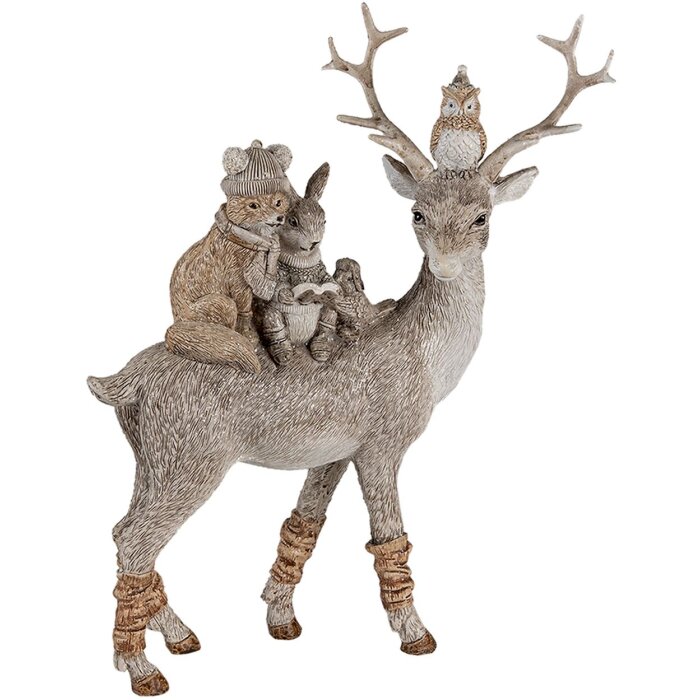 Decorazione Animali grigio 20x8x25 cm 6PR4652