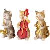 Decorazione gatti bianchi 14x6x10 cm 6PR4683