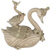 Decorazione Cigni beige 11x6x10 cm 6PR4687