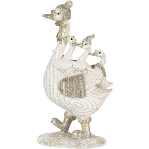 Decorazione Oche bianche 10x5x18 cm 6PR4689