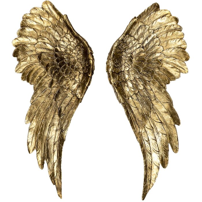 Decorazione Ali (2 pezzi) oro 22x6x55 cm 6PR4691