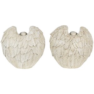 Decorazione angelo crema 10x6x10 cm 6PR4708