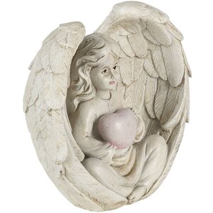 Decorazione angelo crema 10x6x10 cm 6PR4708
