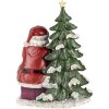 Decorazione Babbo Natale con bambino multicolore 16x13x22 cm 6PR4714