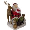Decorazione Babbo Natale con animali multicolore 18x13x19 cm 6PR4721