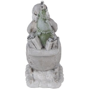 Decorazione Babbo Natale in slitta argento 10x6x13 cm 6PR4727