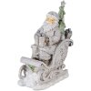 Decorazione Babbo Natale in slitta argento 10x6x13 cm 6PR4727