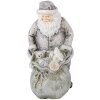 Decorazione Babbo Natale con renna argento 10x7x13 cm 6PR4729