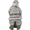 Decorazione Babbo Natale con renna argento 10x7x13 cm 6PR4729