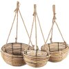 Cestini sospesi verticali (set di 3) marrone Ø 28x15 - 24x14 - 20x11 cm 6RO0511
