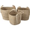 Cestino (set di 3) marrone 27x27x21-30 - 23x23x19-27 - 20x20x17x25 cm 6RO0539
