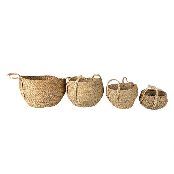 Cestino (set di 3) marrone Ø 30x23-32-Ø 27x21-30-Ø 23x18-26-Ø 18x15-23 cm 6RO0540