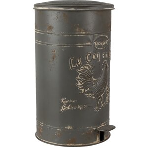 Cestino a pedale grigio Ø 27x45 cm 6Y4244