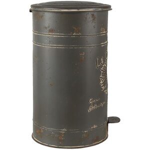 Cestino a pedale grigio Ø 27x45 cm 6Y4244