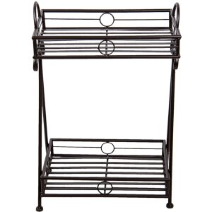 Tavolo con fioriera marrone 15x23x67 cm 6Y4277