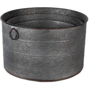 Decorazione Porta piante (set di 3) grigio Ø 51x30 - Ø 46x26 - Ø 41x23 cm 6Y4293