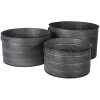 Decorazione Porta piante (set di 3) grigio Ø 51x30 - Ø 46x26 - Ø 41x23 cm 6Y4293