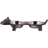 Ciotola per animali marrone 42x18x18 cm 6Y4324