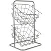 Mensola con cestini argento 22x22x41 cm 6Y4555