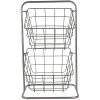 Mensola con cestini argento 22x22x41 cm 6Y4555