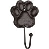 Clayre & Eef 6Y4558 Gancio da parete Paw Print marrone 8x5x13 cm