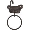 Porta asciugamani ospite marrone 12x2x22 cm 6Y4574