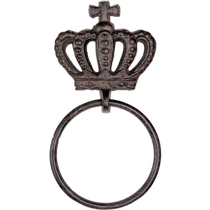 Porta asciugamani ospite marrone 13x4x15 cm 6Y4576