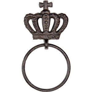 Porta asciugamani ospite marrone 13x4x15 cm 6Y4576