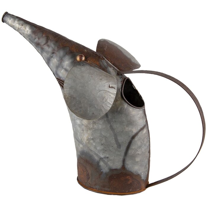 Clayre & Eef 6Y4601 Accessori per la casa Annaffiatoio 40x15x30 cm Metallo Grigio Mouse