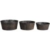 Porta piante nero Ø 24x11 - Ø 21x10 - Ø 19x8 cm 6Y4625