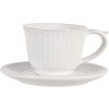 Tazza da caffè con piattino crema ø 15x8 cm - 120 ml plks
