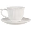 Tazza da caffè con piattino crema ø 15x8 cm - 120 ml plks