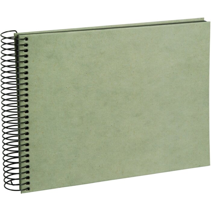 Album a spirale Goldbuch in canapa per cancelleria Verde fumo 24x17 cm 40 pagine nere