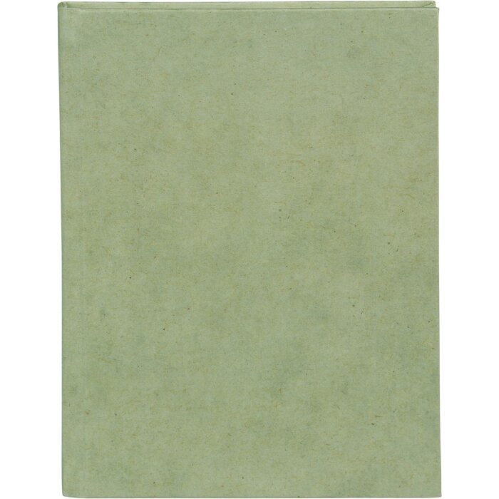 Taccuino di cancelleria in canapa verde fumo 15x22 cm