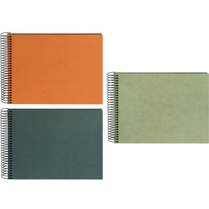 Album a spirale in canapa 24x17 cm 3 colori