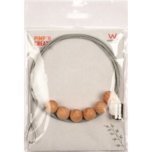 Walther Foto corda pimp e creare con magneti di legno natura 1,5 m argento