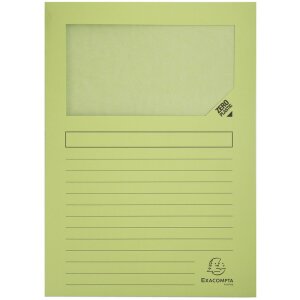 Cartelle a finestra Exacompta 160g DIN A4 colorate 100pz 22x31cm Eco-Friendly