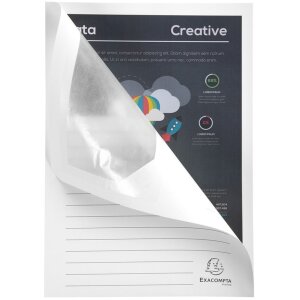 Exacompta 100 Cartelle a finestra DIN A4 160g senza plastica SUPER Bianco