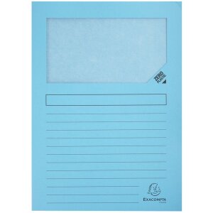 EXACOMPTA Cartelle a finestra 160g DIN A4 22x31cm SUPER...