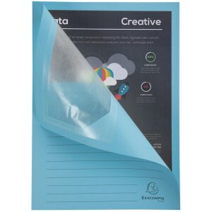 EXACOMPTA Cartelle a finestra 160g DIN A4 22x31cm SUPER azzurro 100 pezzi