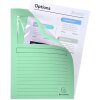 Exacompta confezione da 100 cartelline a finestra 22x31 cm DIN A4 senza plastica 160g verde chiaro