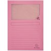 EXACOMPTA 55500E Cartella a finestra SUPER Rosa A4 160g 100 pezzi Eco