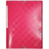 Cartella Exacompta 1928 DIN A4 3 lembi elasticizzati in cartone 600g color lampone