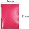 Cartella Exacompta 1928 DIN A4 3 lembi elasticizzati in cartone 600g color lampone