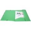 Cartella Okap DIN A4 con 3 lembi ed elastico, in PP 0,5 mm verde chiaro