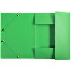 Cartella Okap DIN A4 con 3 lembi ed elastico, in PP 0,5 mm verde chiaro